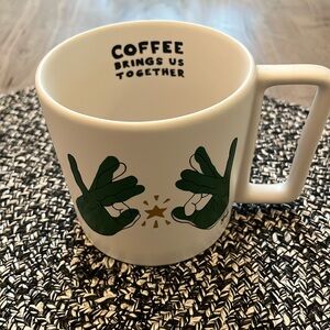 2018 Starbucks Coffee Brings Us Together Mug Floyd ASL Sign Language White 12oz